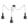 Ideal Lux - Підвісна люстра HOLLY 3xE27/60W/230V павук чорний
