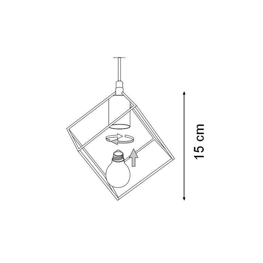 Ideal Lux - Підвісна люстра ICE 5xE27/60W/230V діаметр 50 см білий