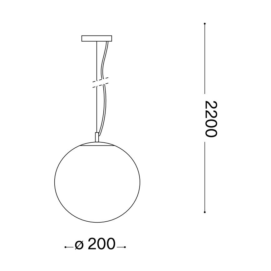 Ideal Lux - Підвісна люстра MAPA 1xE27/42W/230V діаметр 20 см прозорий