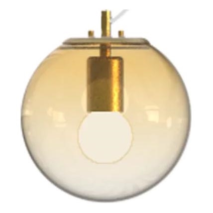 Ideal Lux - Підвісна люстра MAPA 1xE27/42W/230V діаметр 20 см золотий/димчастий
