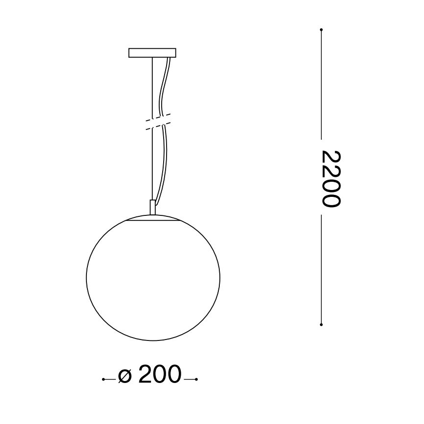 Ideal Lux - Підвісна люстра MAPA 1xE27/42W/230V діаметр 20 см золотий/димчастий