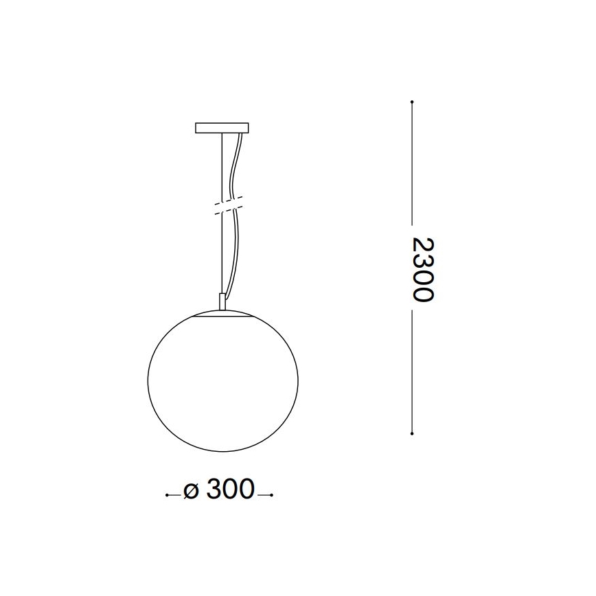 Ideal Lux - Підвісна люстра MAPA 1xE27/42W/230V діаметр 30 см прозорий