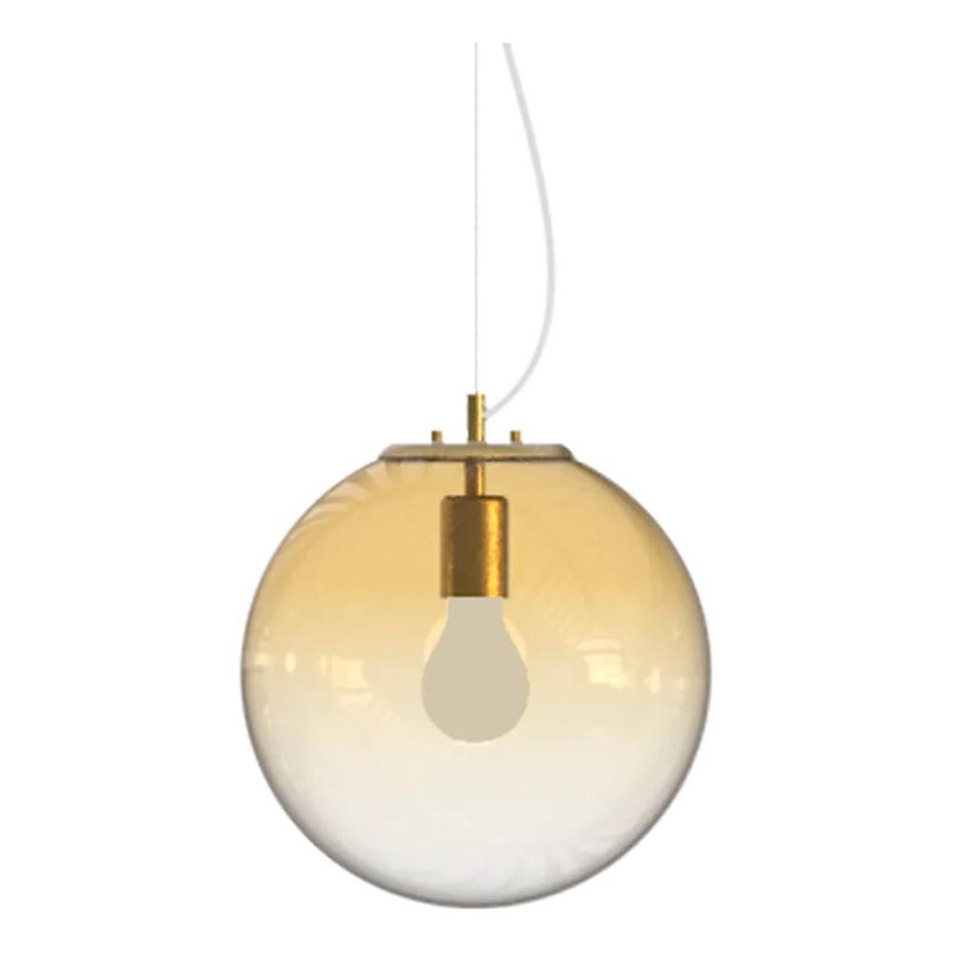 Ideal Lux - Підвісна люстра MAPA 1xE27/42W/230V діаметр 30 см золотий/димчастий