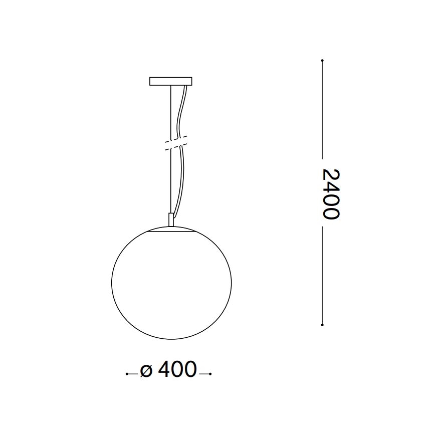 Ideal Lux - Підвісна люстра MAPA 1xE27/42W/230V діаметр 40 см сірий/димчастий