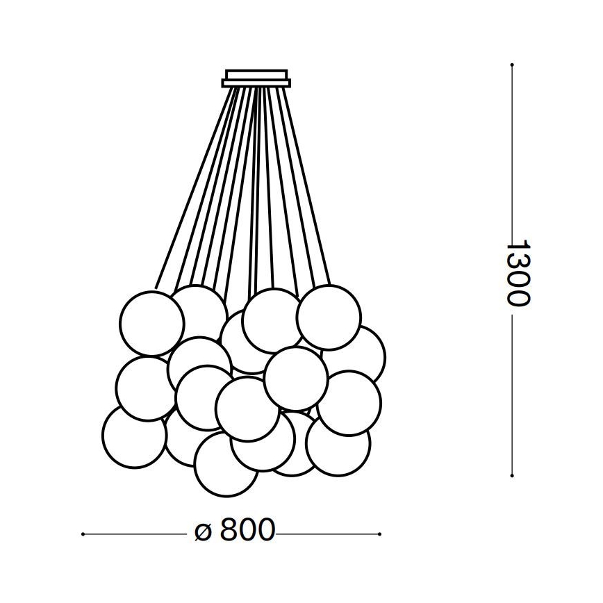 Ideal Lux - Підвісна люстра MAPA PLUS 22xE14/40W/230V