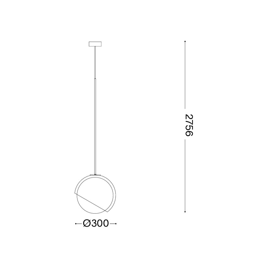 Ideal Lux - Підвісна люстра на тросі BLOOM 1xE27/42W/230V діам. 30 см чорна