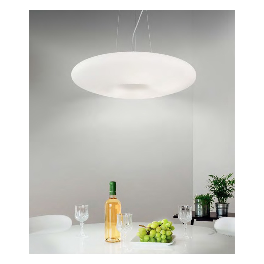 Ideal Lux - Підвісна люстра на тросі GLORY 3xE27/60W/230V, діаметр 50 см, біла