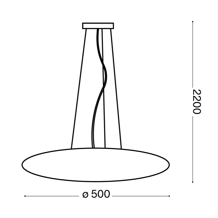 Ideal Lux - Підвісна люстра на тросі GLORY 3xE27/60W/230V, діаметр 50 см, біла