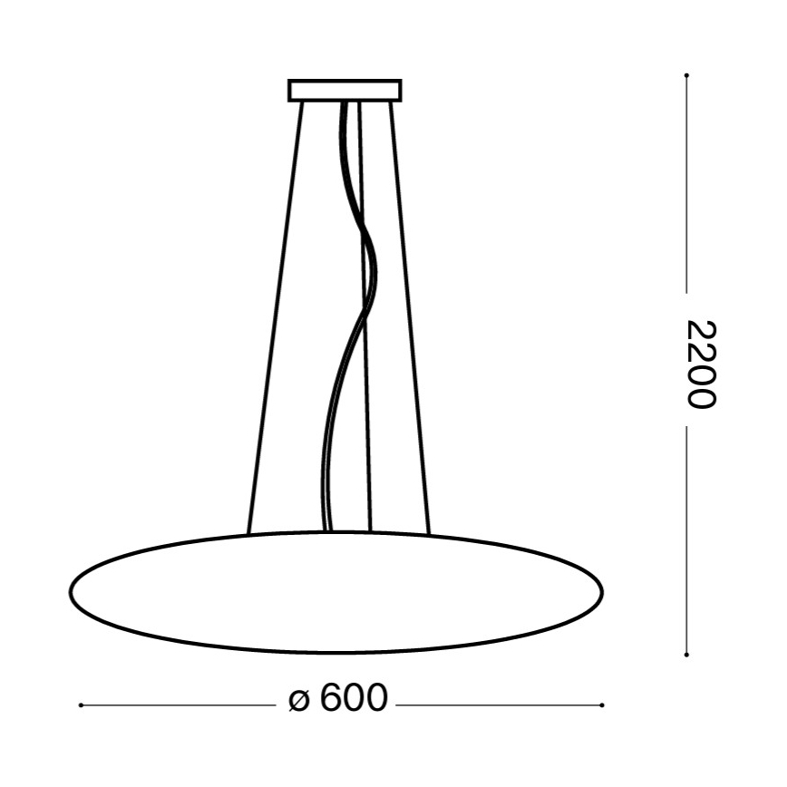 Ideal Lux - підвісна люстра на тросі GLORY 5xE27/60W/230V, діаметр 60 см, біла