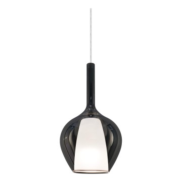 Ideal Lux - Підвісна люстра на тросі KALIQUE 1xE27/42W/230V, діам. 18 см, димчасто-чорна