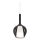 Ideal Lux - Підвісна люстра на тросі KALIQUE 1xE27/42W/230V, діам. 18 см, димчасто-чорна