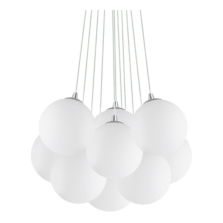 Ideal Lux - Підвісна люстра на тросі MAPA 11xE14/40W/230V, діаметр 58 см, біла