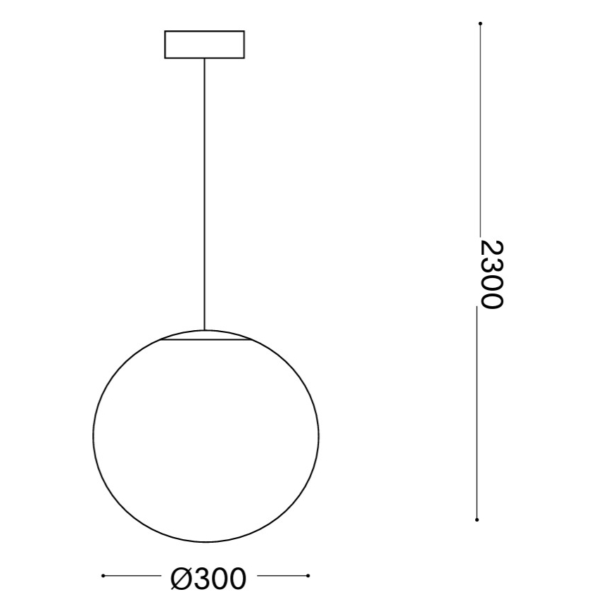 Ideal Lux - Підвісна люстра на тросі MAPA 1xE27/42W/230V, діаметр 30 см, біла