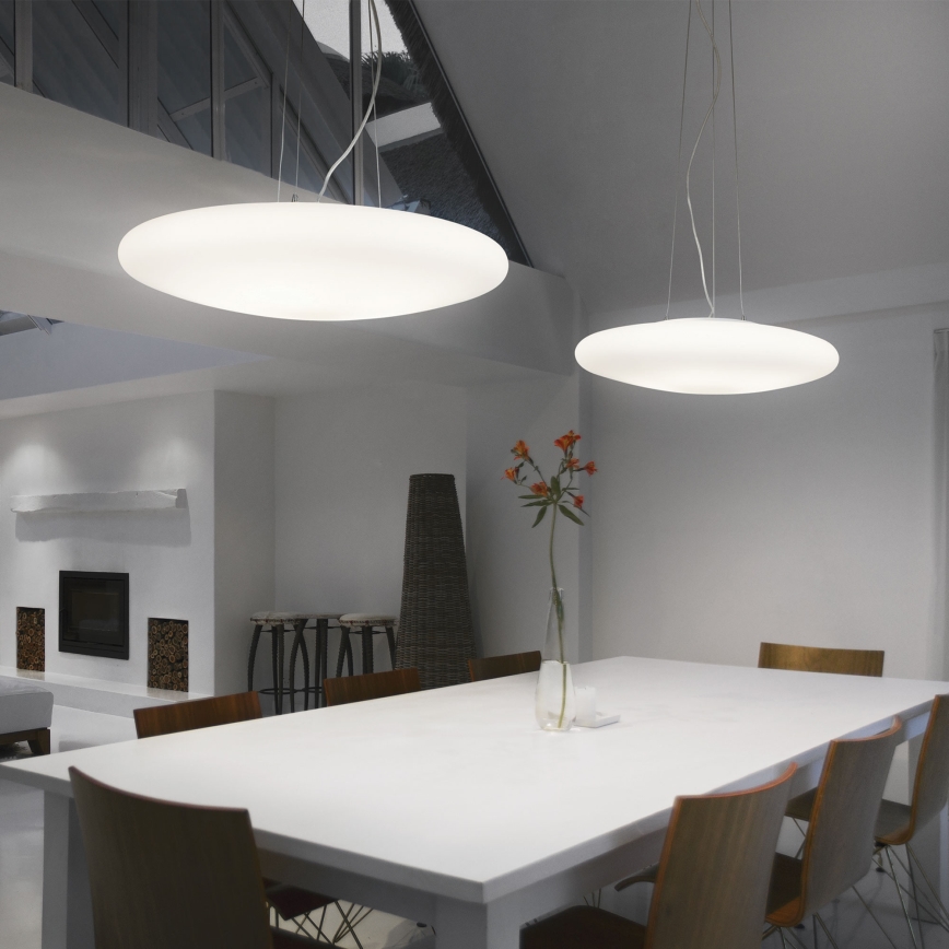 Ideal Lux - Підвісна люстра на тросі SMARTIES 5xE27/42W/230V діам. 60 см біла