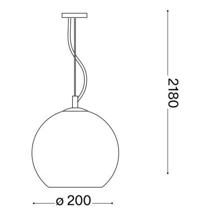 Ideal Lux - Підвісна люстра NEMO 1xE27/42W/230V діаметр 20 см бежевий