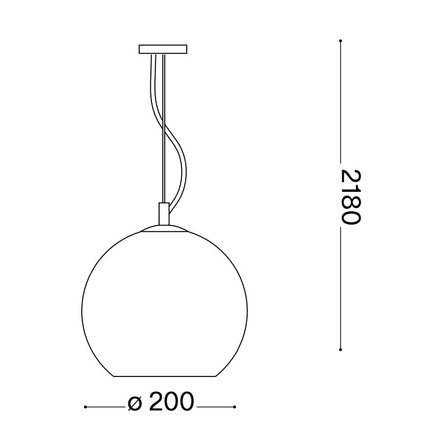 Ideal Lux - Підвісна люстра NEMO 1xE27/42W/230V діаметр 20 см бежевий