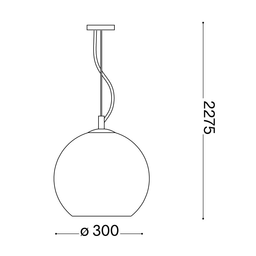 Ideal Lux - Підвісна люстра NEMO 1xE27/42W/230V діаметр 30 см бежевий