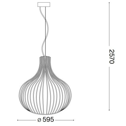 Ideal Lux - Підвісна люстра ONION 1xE27/60W/230V діаметр 59,5 см
