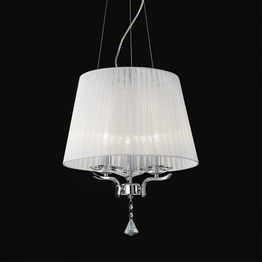 Ideal Lux - Кришталева підвісна люстра PEGASO 3xE14/28W/230V діаметр 40 см глянцевий хром