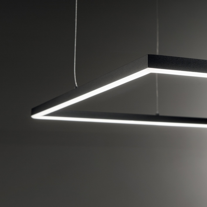 Ideal Lux - LED-люстра на тросе ORACLE SLIM LED/33W/230V 3000K CRI 90 50x50 см чёрная