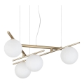 Ideal Lux - подвесная LED-люстра на тросе ATLAS 4xG9/3W/230V золотая