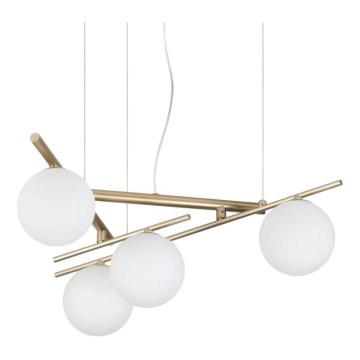 Ideal Lux - подвесная LED-люстра на тросе ATLAS 4xG9/3W/230V золотая