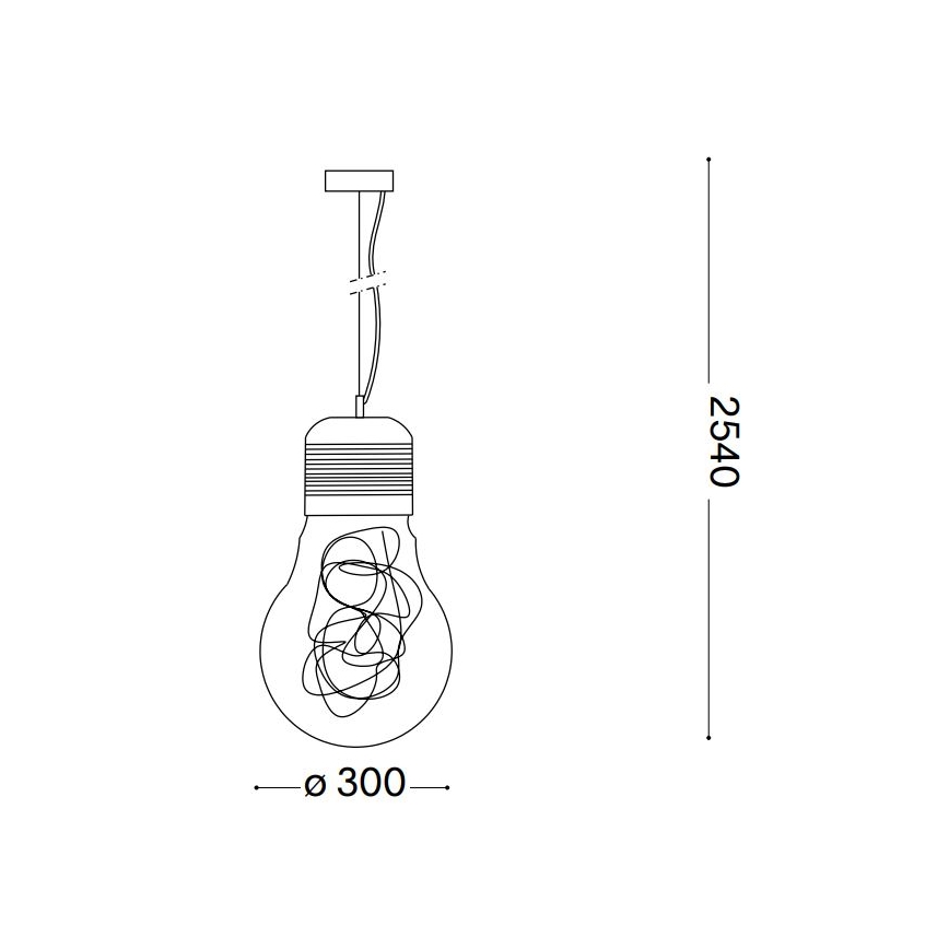 Ideal Lux - Подвесная люстра 1xE27/60W/230V диаметр 30 см