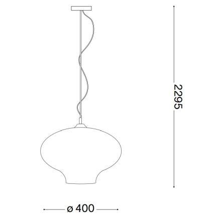 Ideal Lux - Подвесная люстра BISTRO 1xE27/60W/230V диаметр 40 см дымчатый