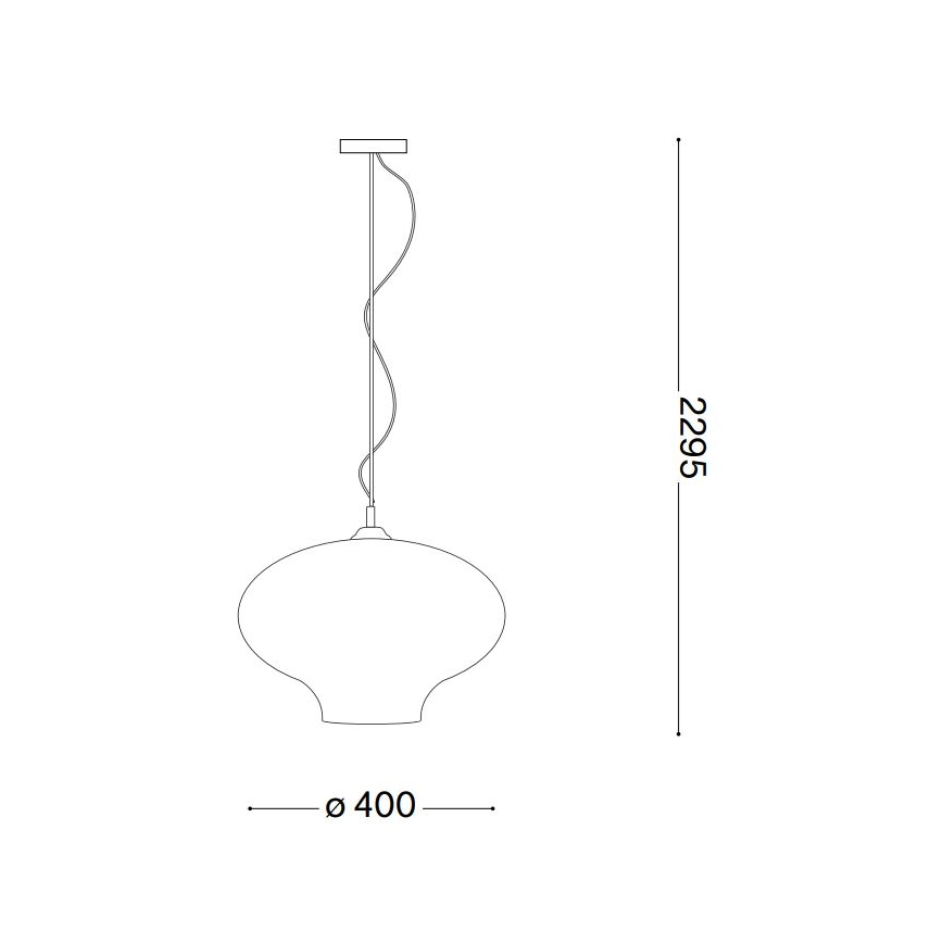 Ideal Lux - Подвесная люстра BISTRO 1xE27/60W/230V диаметр 40 см прозрачный
