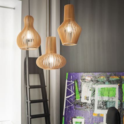 Ideal Lux - Подвесная люстра CITRUS 1xE27/60W/230V фанера