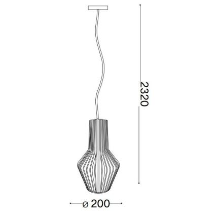 Ideal Lux - Подвесная люстра CITRUS 1xE27/60W/230V фанера