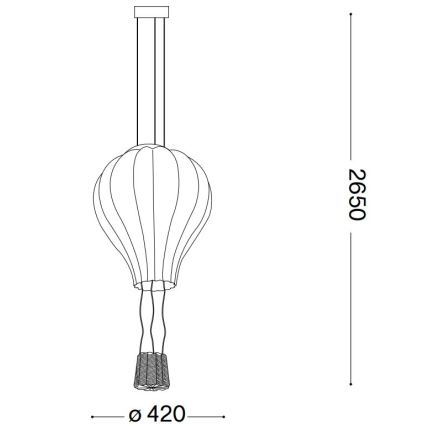 Ideal Lux - Подвесная люстра DREAM BIG 1xE27/42W/230V диаметр 42 см