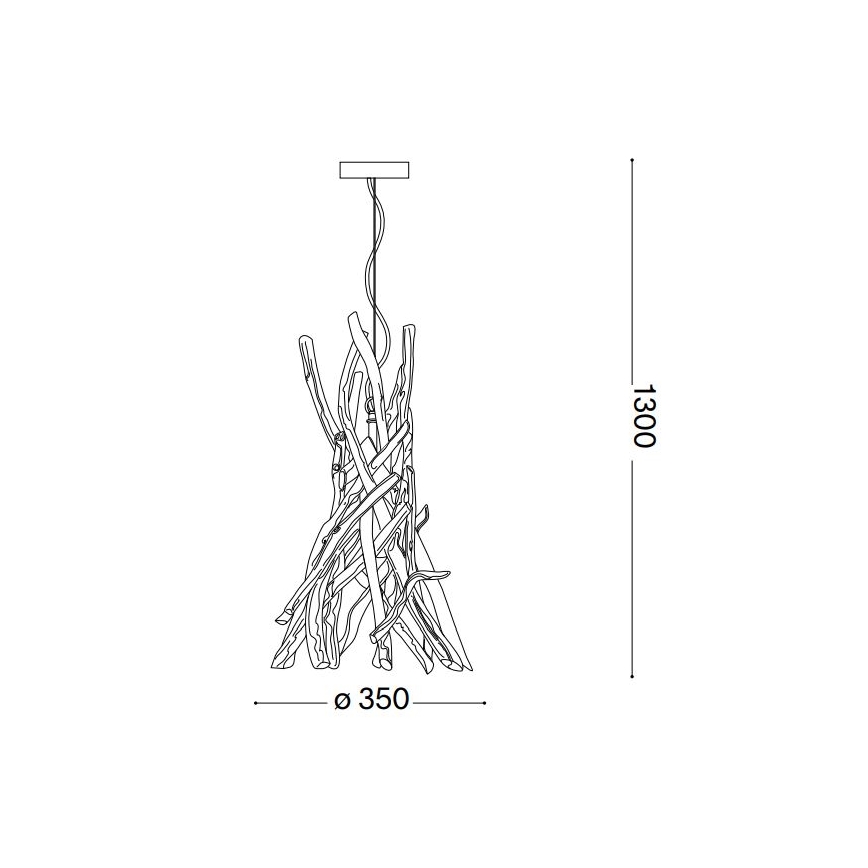 Ideal Lux - Подвесная люстра DRIFTWOOD 1xE27/60W/230V гуава