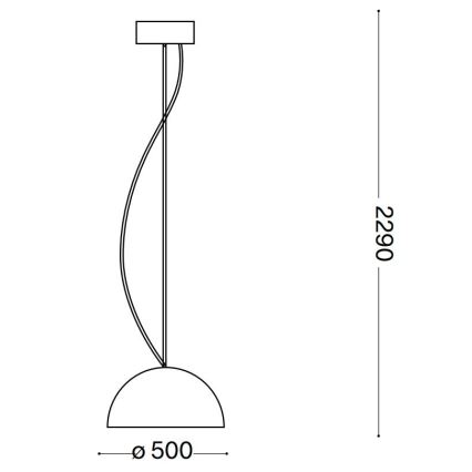 Ideal Lux - Подвесная люстра FOLK 1xE27/60W/230V диаметр 50 см коричневый