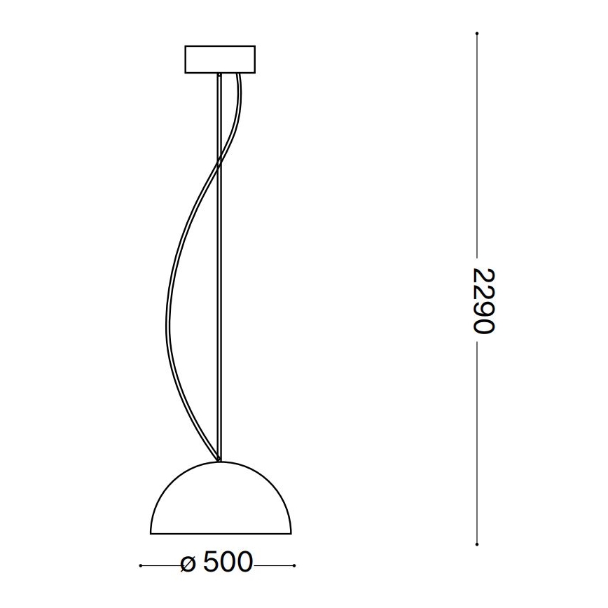 Ideal Lux - Подвесная люстра FOLK 1xE27/60W/230V диаметр 50 см коричневый
