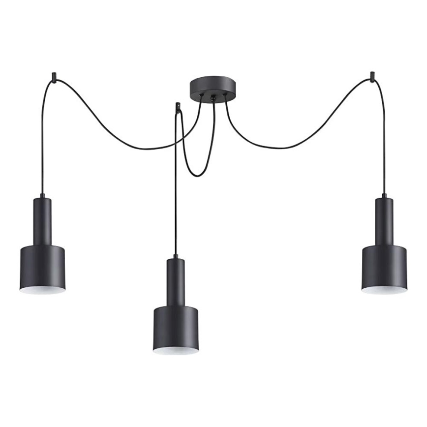 Ideal Lux - Подвесная люстра HOLLY 3xE27/60W/230V паук черный
