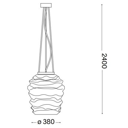 Ideal Lux - Подвесная люстра KARMA 1xE27/60W/230V диаметр 38 см белый
