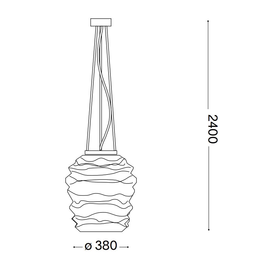 Ideal Lux - Подвесная люстра KARMA 1xE27/60W/230V диаметр 38 см белый