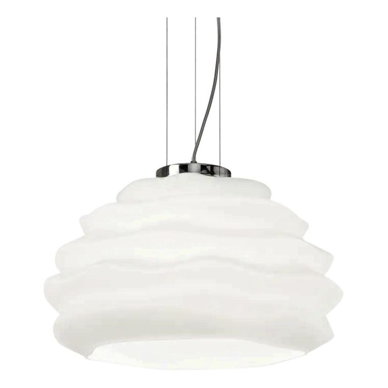 Ideal Lux - Подвесная люстра KARMA 1xE27/60W/230V диаметр 39 см белый