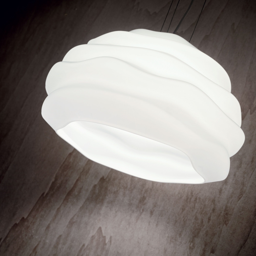Ideal Lux - Подвесная люстра KARMA 1xE27/60W/230V диаметр 39 см белый