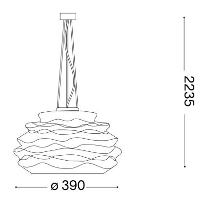Ideal Lux - Подвесная люстра KARMA 1xE27/60W/230V диаметр 39 см белый