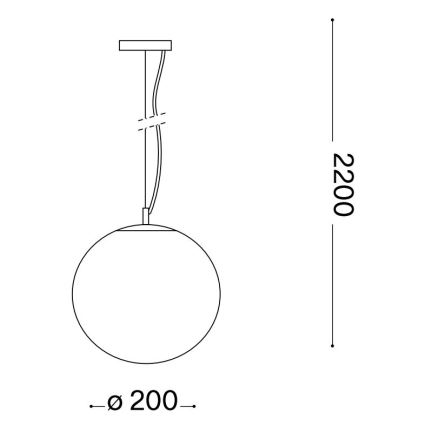 Ideal Lux - Подвесная люстра MAPA 1xE27/42W/230V диаметр 20 см прозрачный