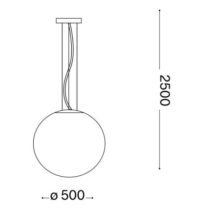 Ideal Lux - Подвесная люстра MAPA 1xE27/42W/230V диаметр 50 см золотистый/дымчатый