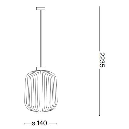 Ideal Lux - Подвесная люстра MINT 1xE27/60W/230V диаметр 14 см зеленый