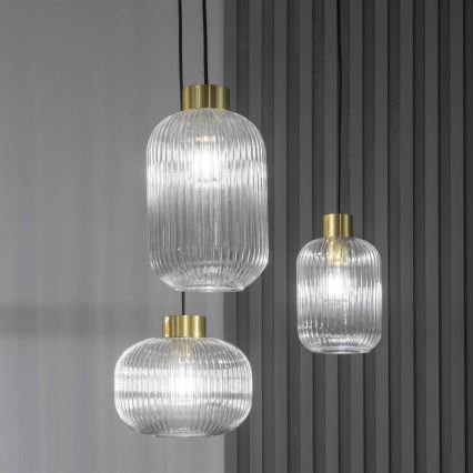 Ideal Lux - Подвесная люстра MINT 1xE27/60W/230V диаметр 24 см прозрачный