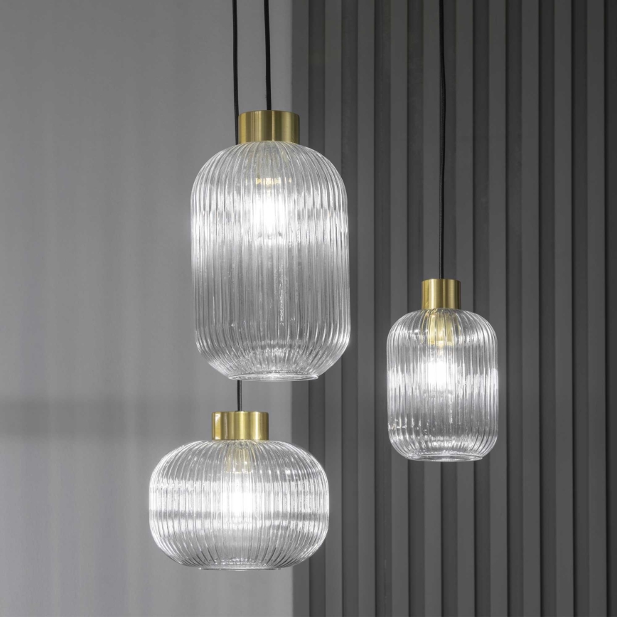 Ideal Lux - Подвесная люстра MINT 1xE27/60W/230V диаметр 24 см прозрачный