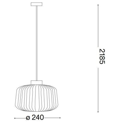 Ideal Lux - Подвесная люстра MINT 1xE27/60W/230V диаметр 24 см прозрачный
