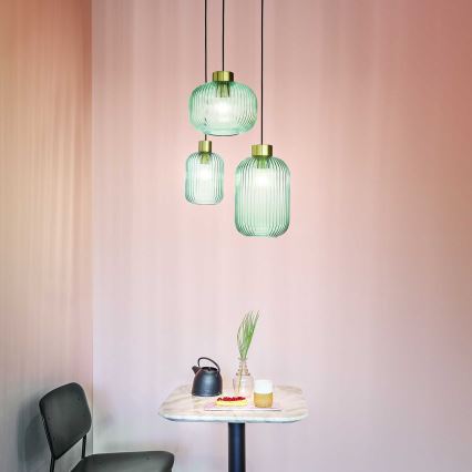 Ideal Lux - Подвесная люстра MINT 1xE27/60W/230V диаметр 24 см зеленый