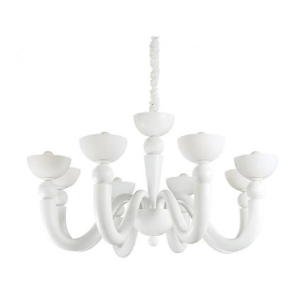 Ideal Lux - Подвесная люстра на цепи BON BON 8xE14/28W/230V диаметр 95,5 см белая