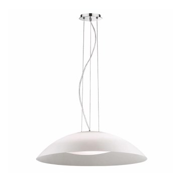 Ideal Lux - Подвесная люстра на тросе LENA 3xE27/60W/230V Ø 64 см белая